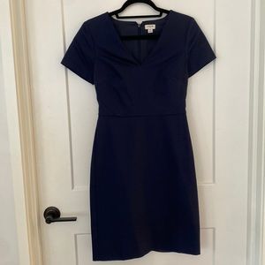 J Crew pencil dress navy blue